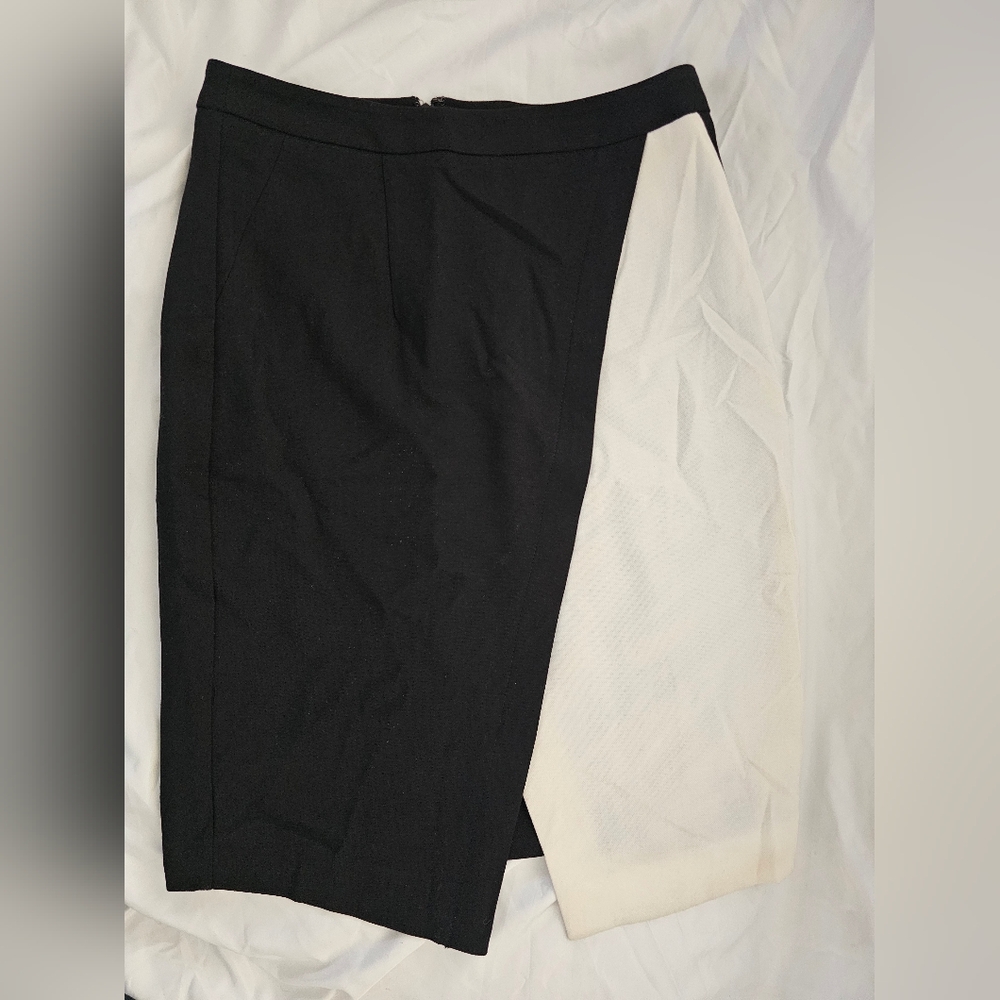 Black and White Pencil Skirt
